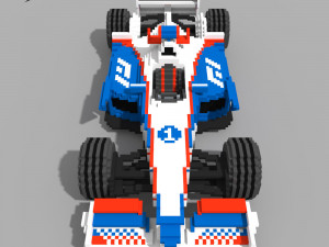 Voxel F1 Car 3D Model