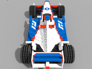 Voxel F1 Car 3D Model