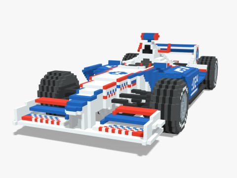 Voxel F1 Car 3D Model