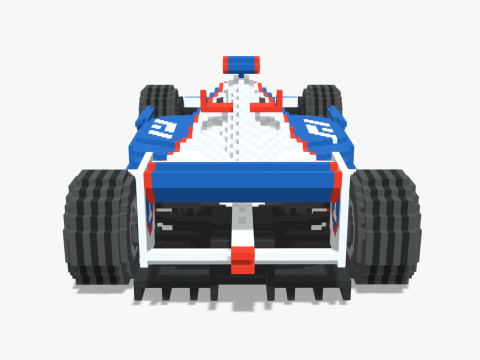 Voxel F1 Car Model 3D