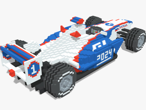 Voxel F1 Car Model 3D