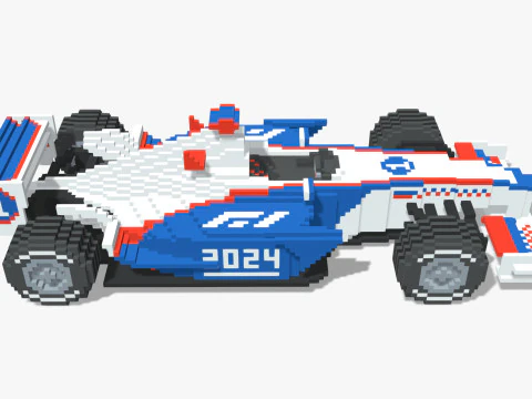 Voxel F1 Car 3D Model
