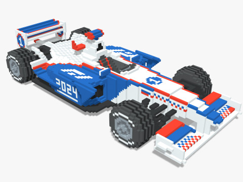Voxel F1 Car Model 3D
