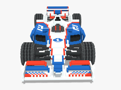 Voxel F1 Car Model 3D