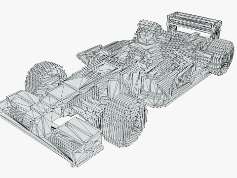 Voxel F1 Car Model 3D