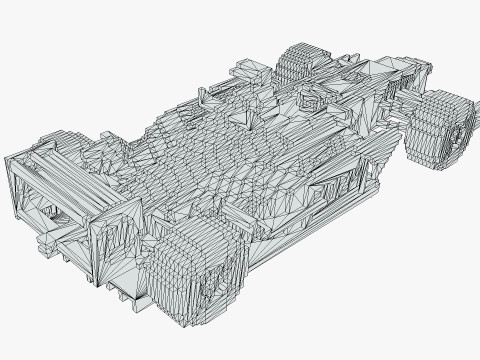 Voxel F1 Car Model 3D