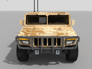 Voxel Military Humvee 3D Model