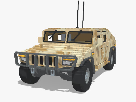 Voxel Military Humvee 3D 모델
