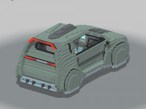Voxel Sci-Fi Car 3D-Modell