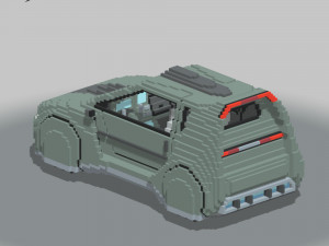 Voxel Sci-Fi Car 3D-Modell