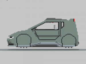 Voxel Sci-Fi Car 3D-Modell