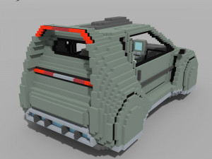 Voxel Sci-Fi Car 3D-Modell