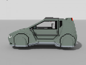 Voxel Sci-Fi Car 3D-Modell