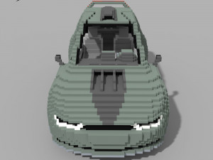 Voxel Sci-Fi Car 3D-Modell