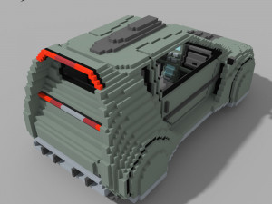 Voxel Sci-Fi Car 3D-Modell