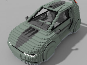 Voxel Sci-Fi Car 3D-Modell