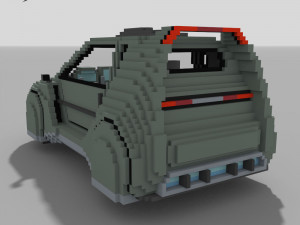 Voxel Sci-Fi Car 3D-Modell
