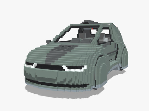 Voxel Sci-Fi Car 3D 모델