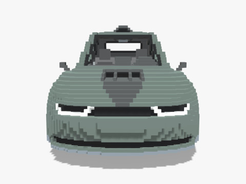 Voxel Sci-Fi Car 3D मॉडल
