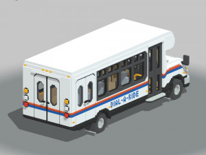 Voxel Dial-A-Ride Van 3D मॉडल