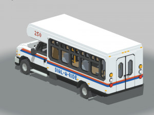 Voxel Dial-A-Ride Van 3D मॉडल