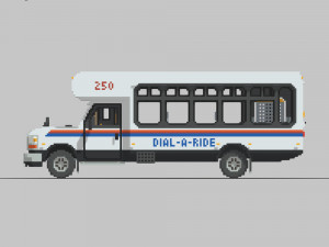 Voxel Dial-A-Ride Van 3D मॉडल