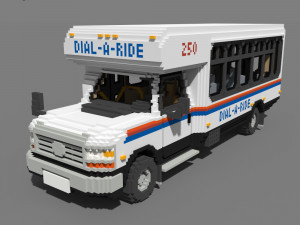 Voxel Dial-A-Ride Van 3D मॉडल