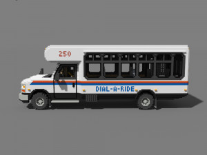 Voxel Dial-A-Ride Van 3D मॉडल