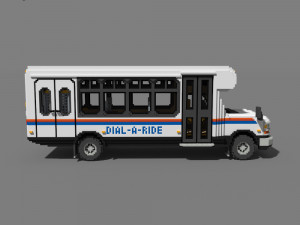 Voxel Dial-A-Ride Van 3D मॉडल