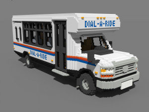 Voxel Dial-A-Ride Van 3D मॉडल