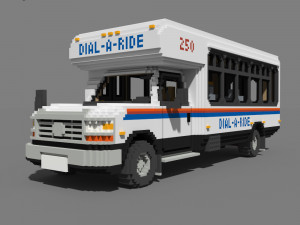 Voxel Dial-A-Ride Van 3D मॉडल