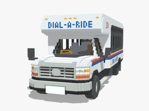 Voxel Dial-A-Ride Van 3D 모델