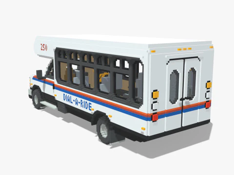 Voxel Dial-A-Ride Van 3D Model
