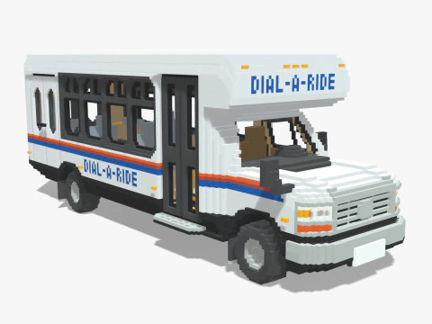 Voxel Dial-A-Ride Van 3D Model