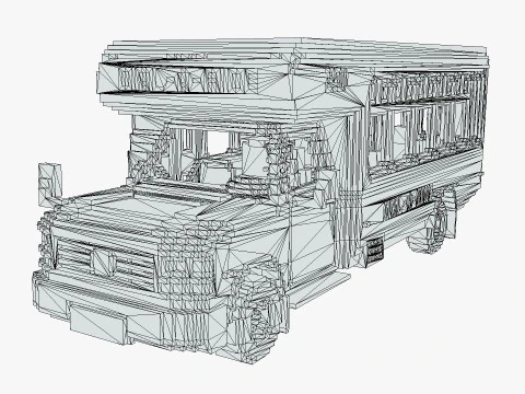 Voxel Dial-A-Ride Van 3D Model