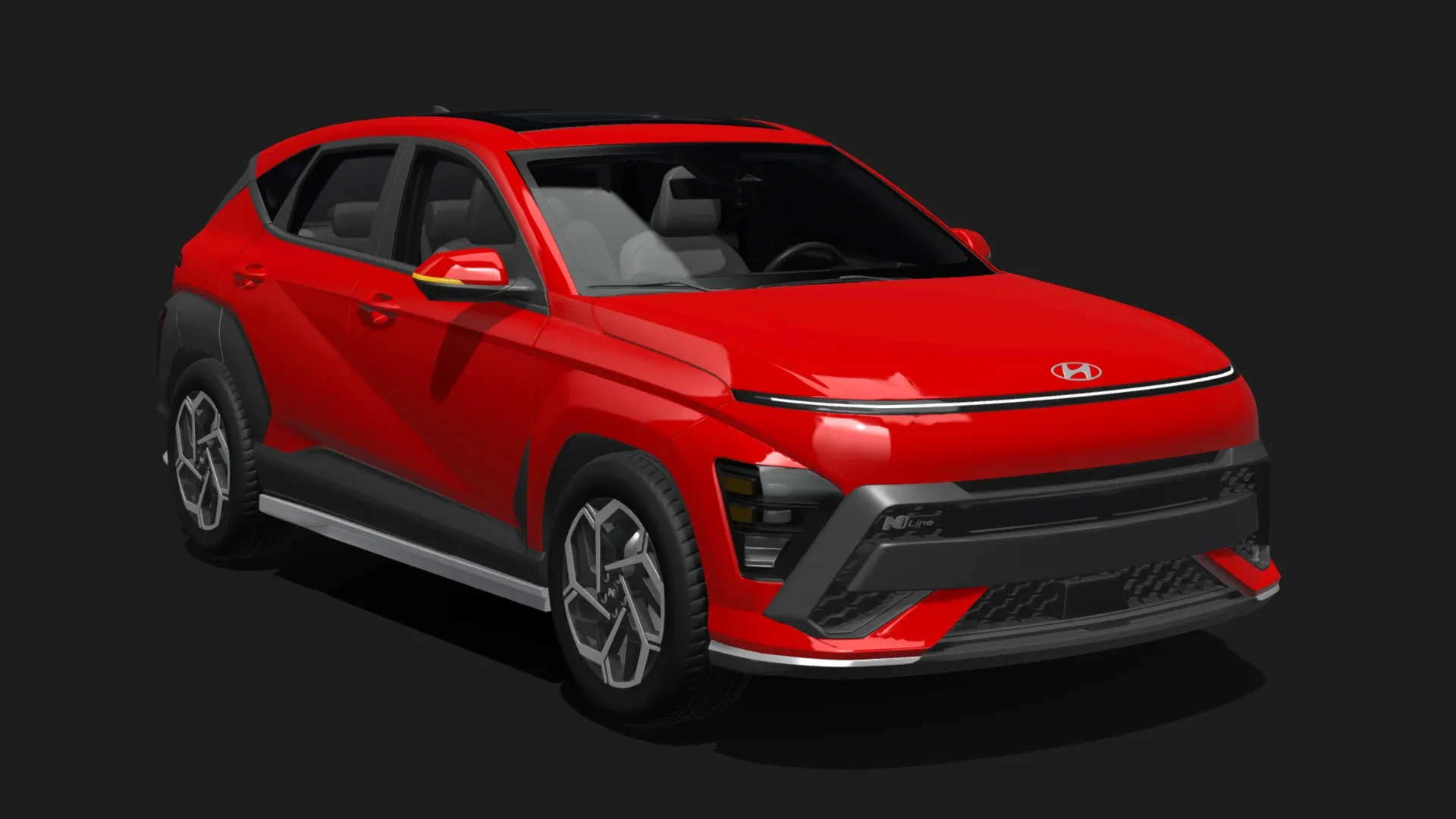 Hyundai Kona N Line 2025 3D Model .c4d .max .obj .3ds .fbx .stl .blend