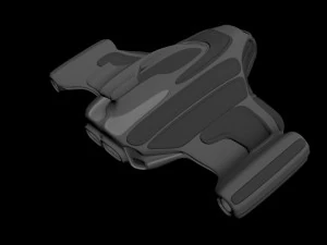 Two Space Ships For War 3D Model