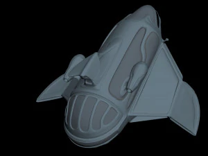 Two Space Ships For War 3D Model