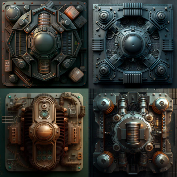 Complexo de Painel Espacial para projetos de fic&ccedil;&atilde;o cient&iacute;fica Texturas CG .c4d .max .obj .3ds .fbx .stl .blend 