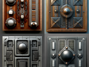 The panels for space ship CG Textures