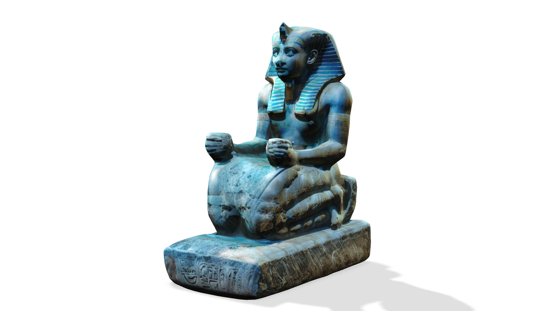 Ancient Egyptian Statue 3D Model .c4d .max .obj .3ds .fbx .stl .blend 