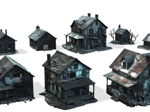 Scary Abandoned Houses 3D 模型