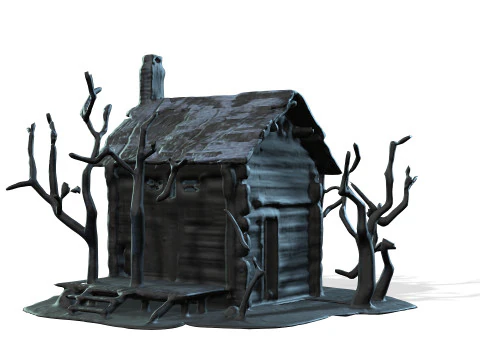 Scary Abandoned Houses 3D Model