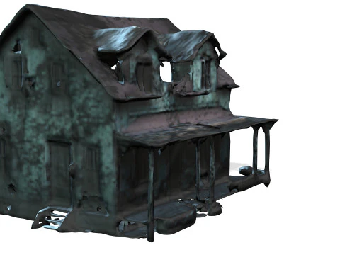 Scary Abandoned Houses 3D Model