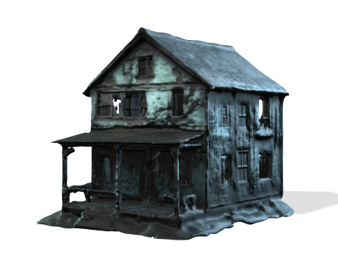 Scary Abandoned Houses 3D Model