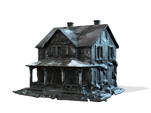 Scary Abandoned Houses 3D Model