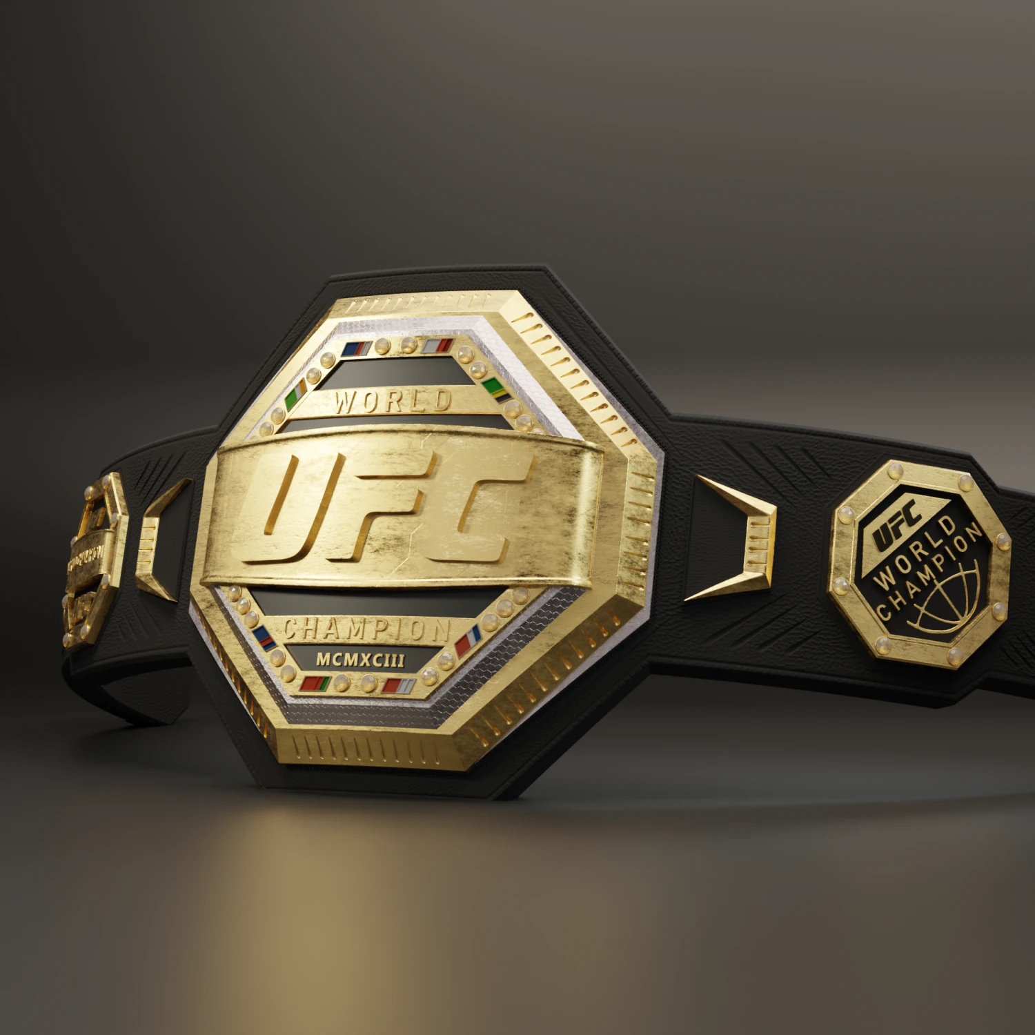 UFC LEGACY CHAMPIONSHIP BELT 3D Print Model .c4d .max .obj .3ds .fbx .stl .blend