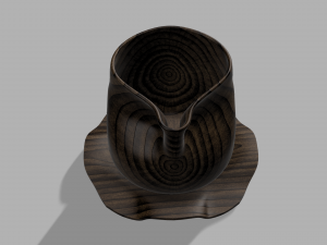 Wooden - Plastic Design Cups 3D print model 3D Принт Модель