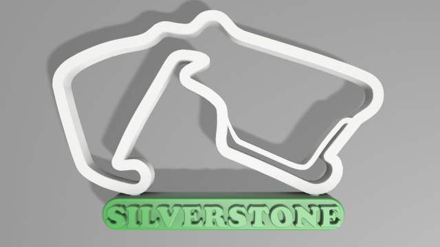 F1 SILVERSTONE RACETRACK DECOR STL FILE FUSION 360 3D print model Modelo de Impressão 3D .c4d .max .obj .3ds .fbx .stl .blend 