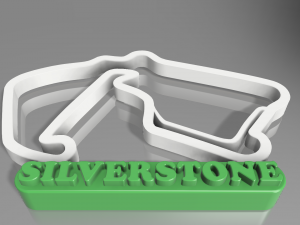 F1 SILVERSTONE RACETRACK DECOR STL FILE FUSION 360 3D print model Modelo de Impressão 3D